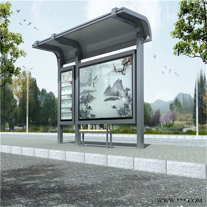 恒昌  鋁型材候車亭  不銹鋼候車亭  太陽能候車亭   鄉(xiāng)鎮(zhèn)公交站臺