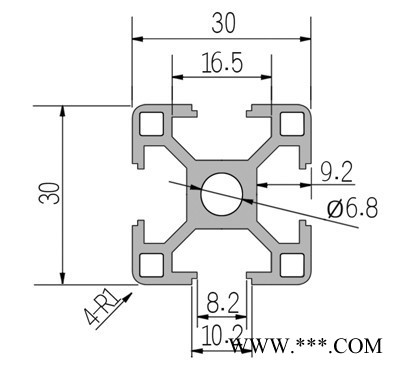 貝派BP-8-3030工業(yè)鋁型材可定做，深加工，歡迎咨詢。