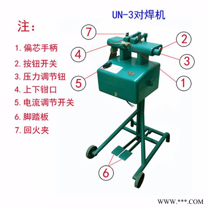 供應迎喜牌UN-3 型腳踏式對焊機，銅線對焊機，鋁線對焊機，鐵絲對焊機，鋼絲對焊機