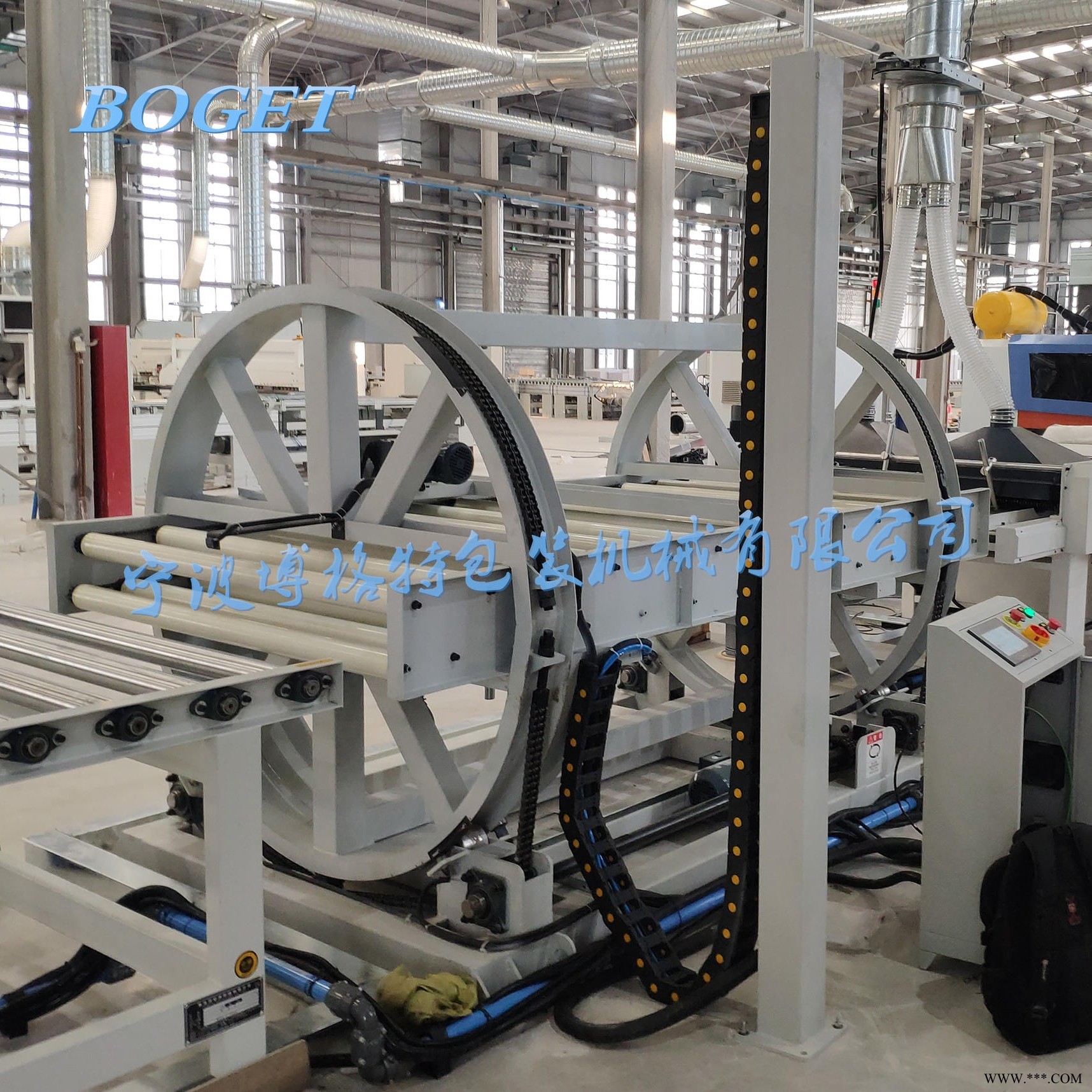 博格特BGT-180 廠家熱銷 在線式鋼板翻轉(zhuǎn)機 全自動板材翻面機 在線式鋁板翻包機