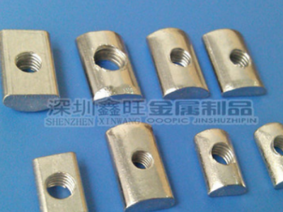 半圓螺母 長條螺母 4040國標(biāo)M5/M6/M8/弧形螺母國標(biāo)鋁材后裝螺母
